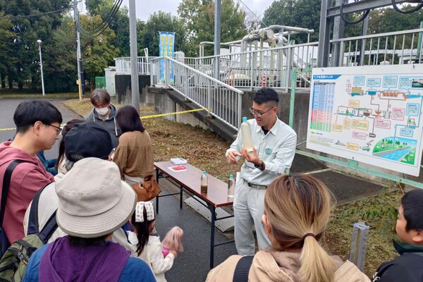 雨天のため水処理前で説明